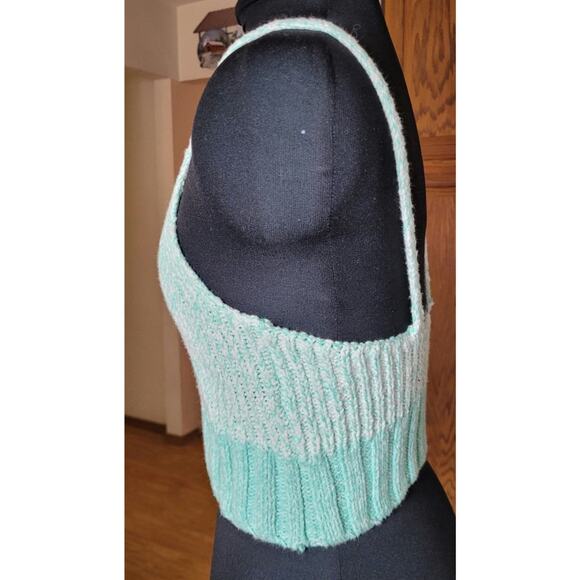 Free People Here All Day Brami Knit Tank Top Bralette XS Cropped Boho Y2K Fairy - Picture 7 of 9